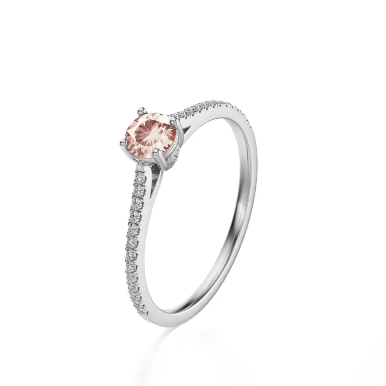 Pierścionek z białego złota z morganitem AJPZ_093 Pierścionek z białego złota z morganitem AJPZ_093